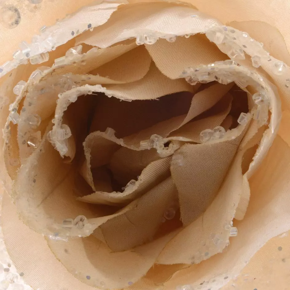 Fiore decorativo con pinza Rosace Perla 2