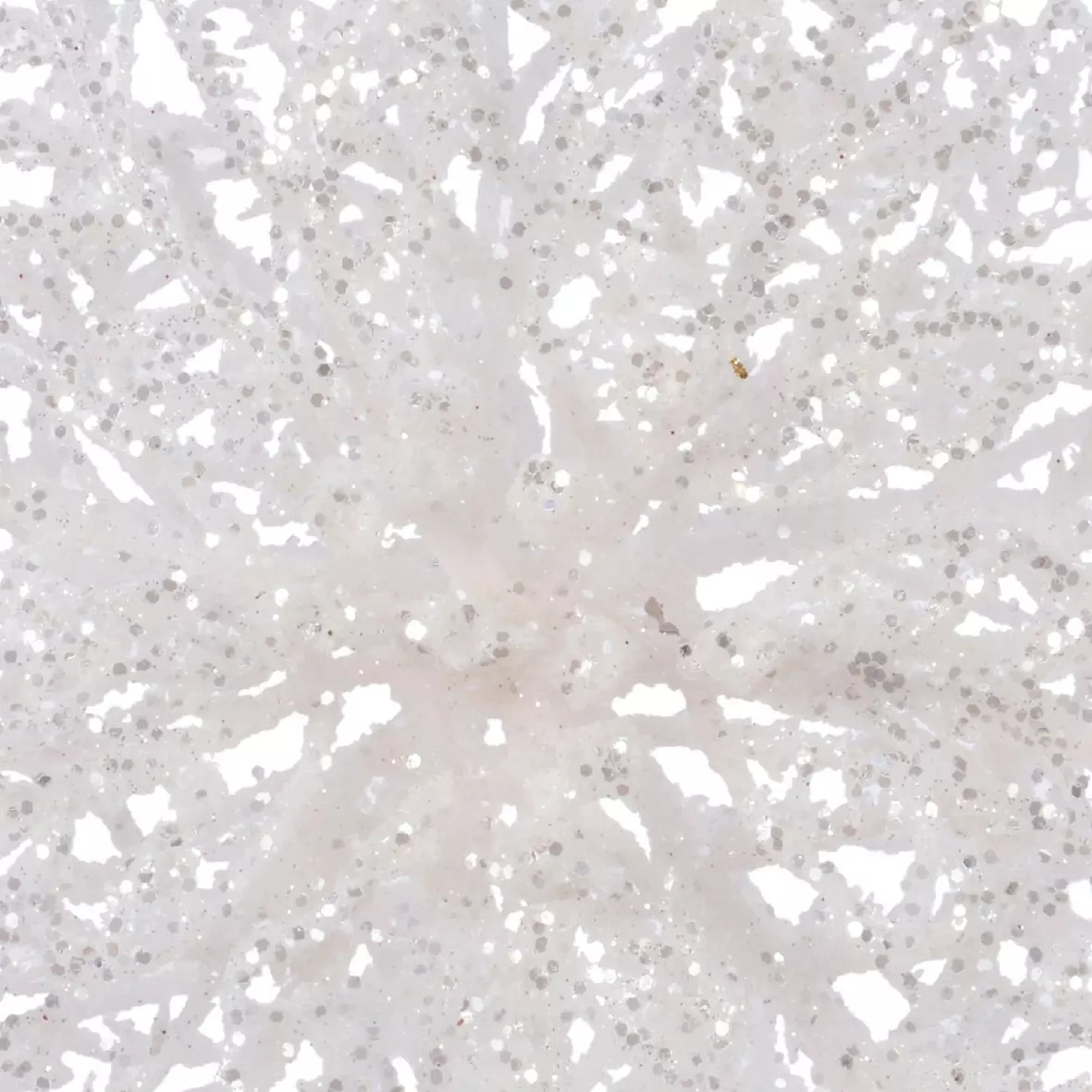 Fiore di Natale paillette a clips Bianco 3