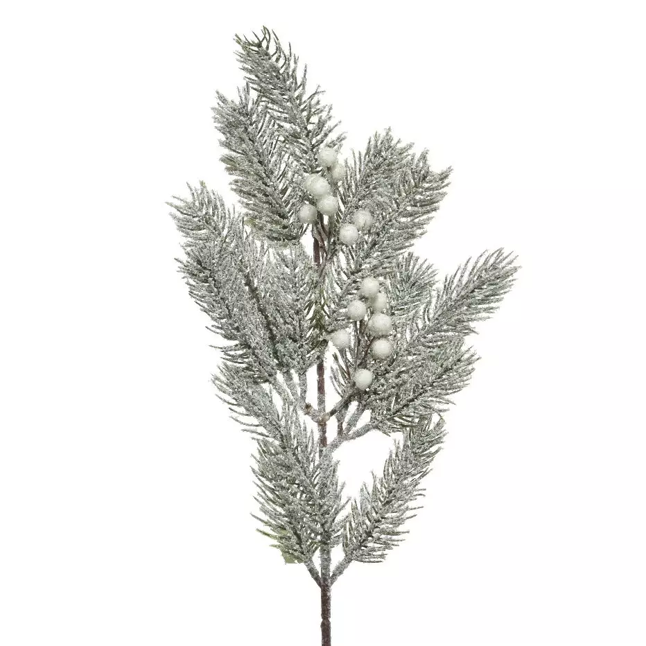 Besneeuwde tak Yuki besneeuwd groen 1