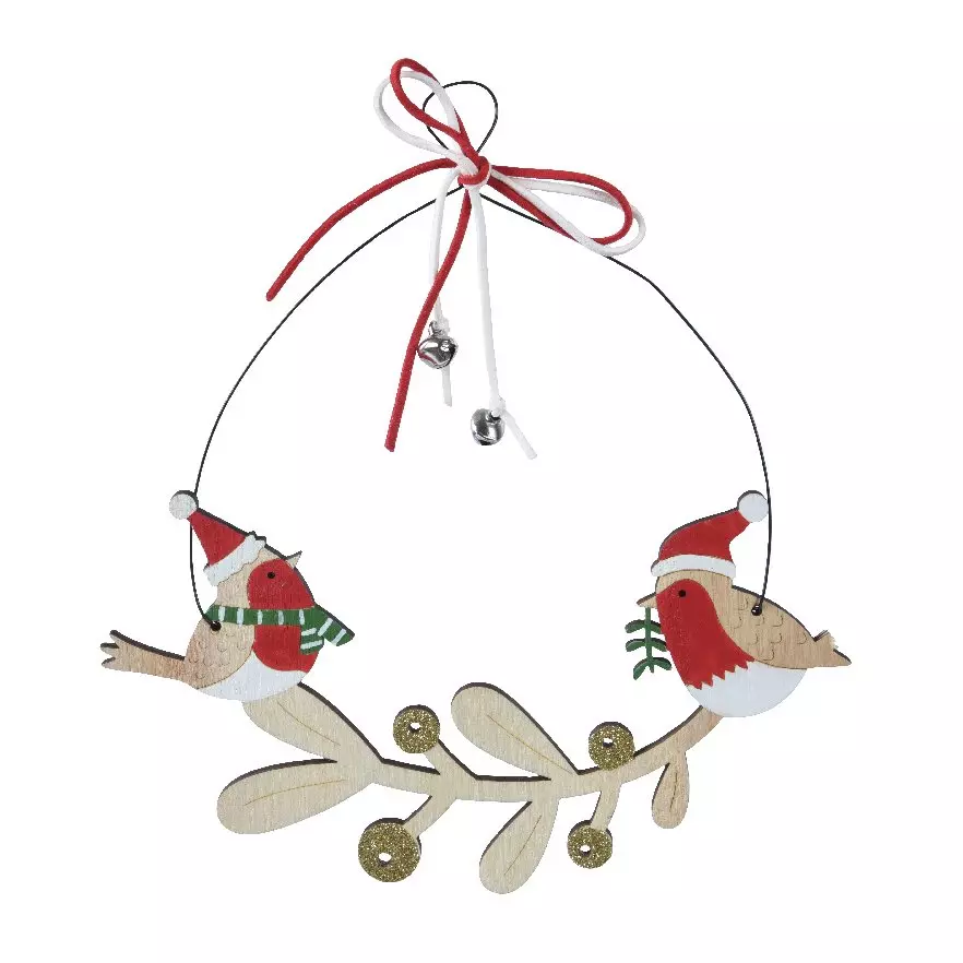 Couronne de Noël Oiseaux 2