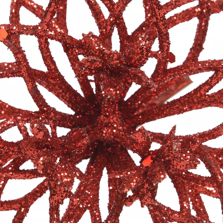 Fiore di Natale Chic a clips Rosso 2