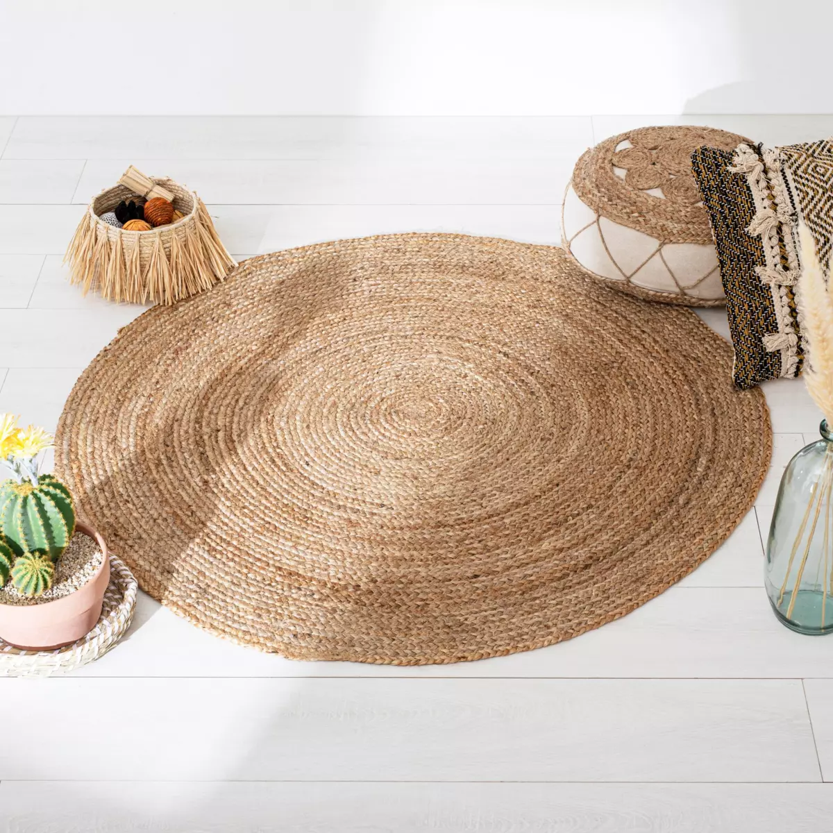 Juteteppich (120 cm) Gio Beige 1