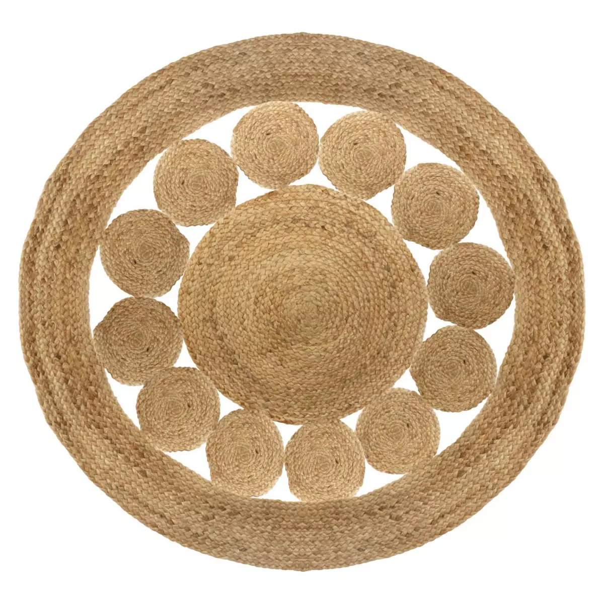 Tappeto juta (Ø120 cm) Vent Beige naturale 5