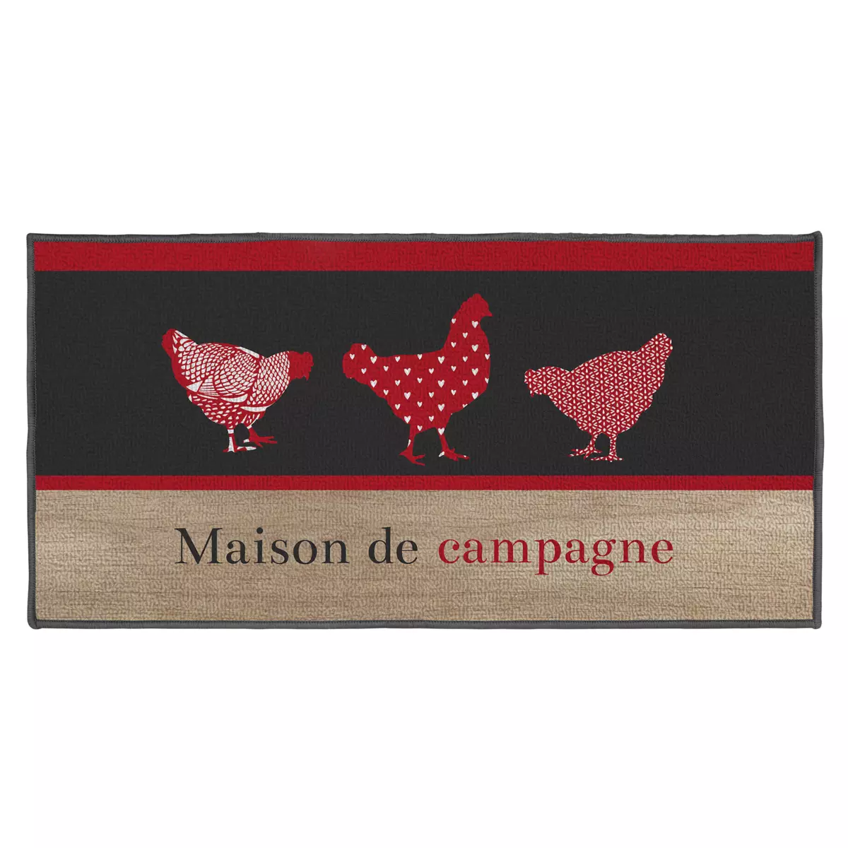 Alfombra multiuso (120 cm) Maison de campagne Rojo 1