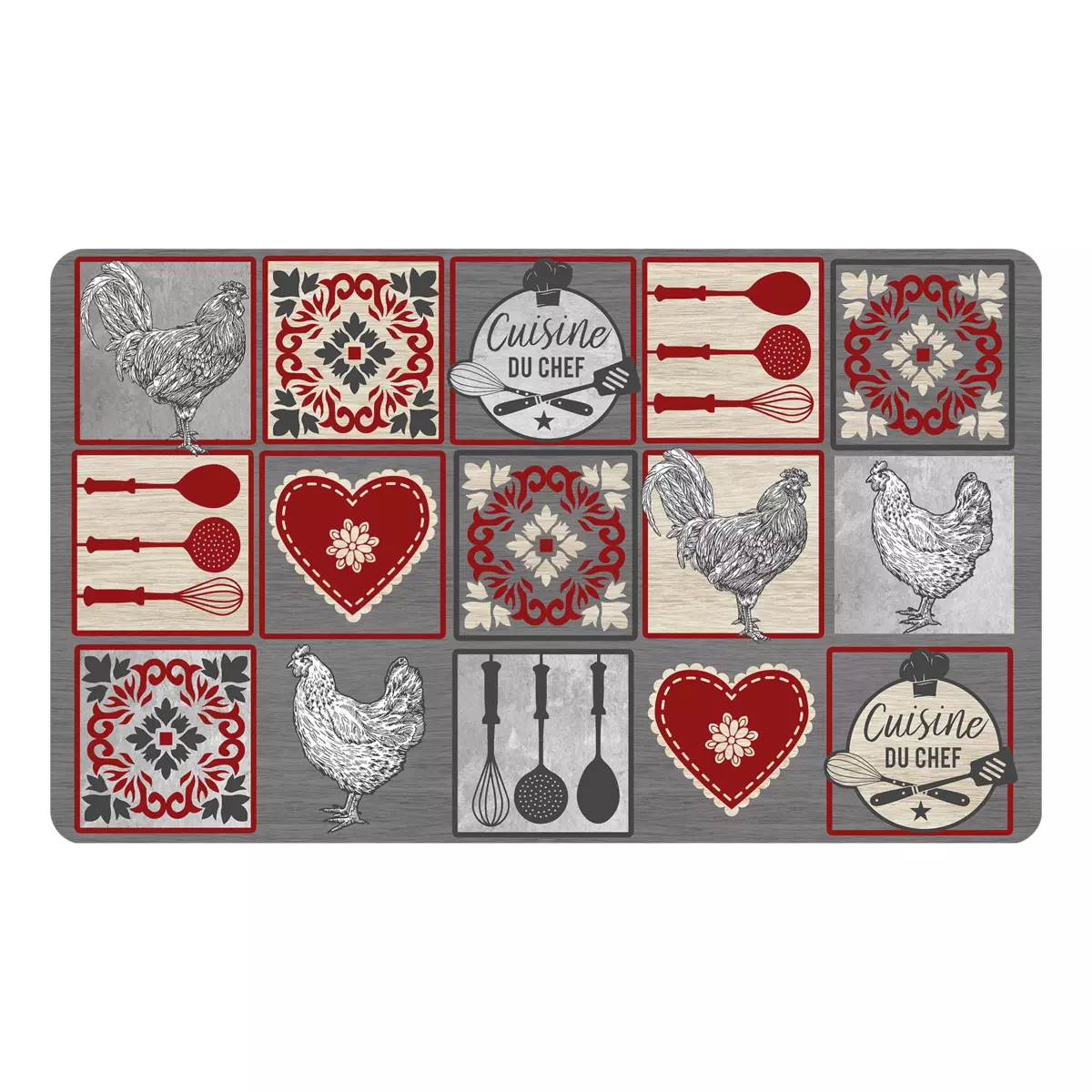 Tapis de cuisine (75 cm) Rustico Rouge