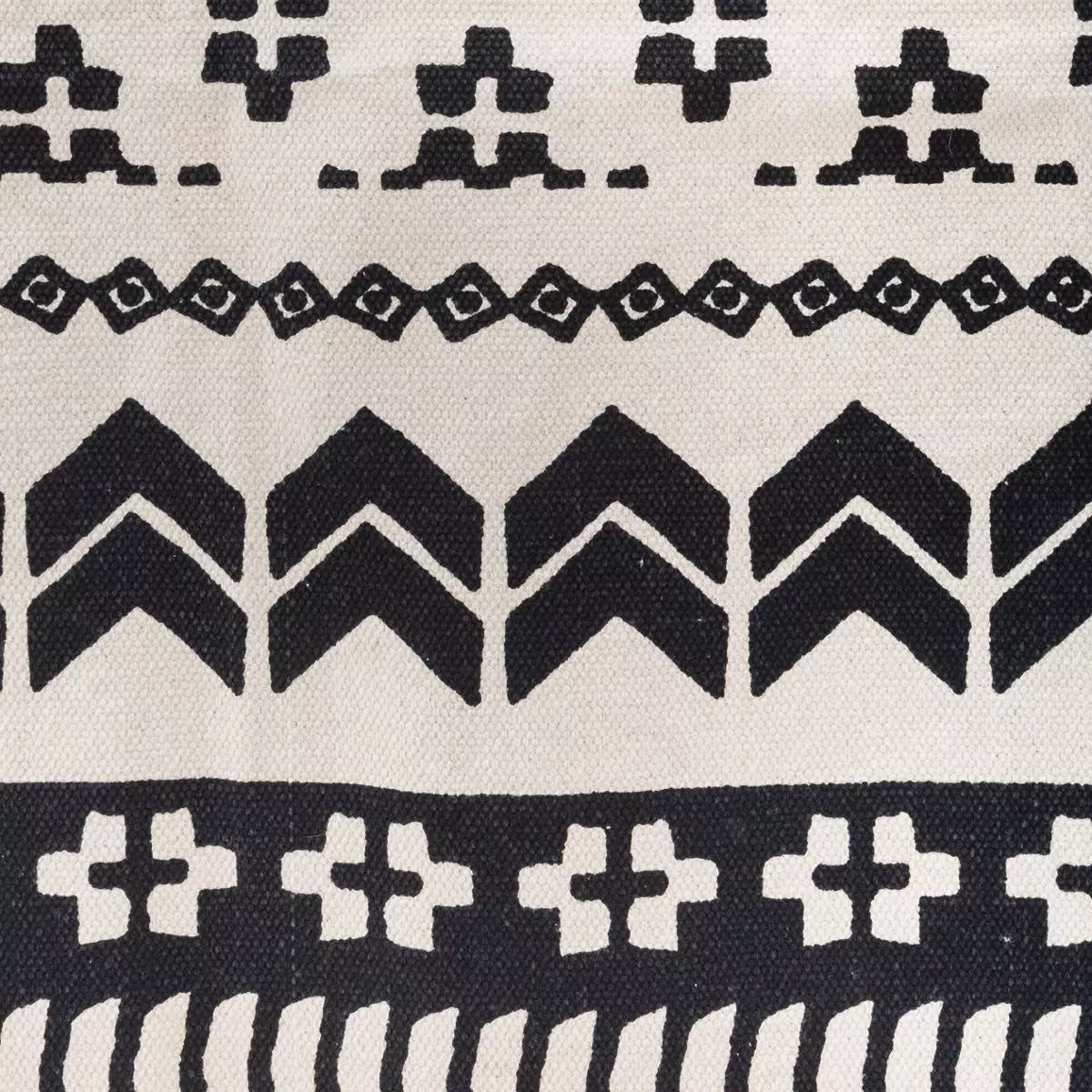 Tapis coton (170 cm) Delhi Noir et blanc 4