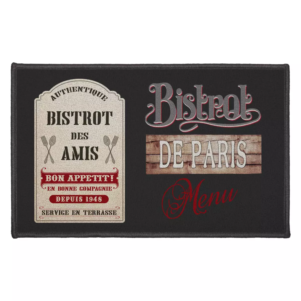 Keukenmat (80 cm) Bistrot des amis Rood 1