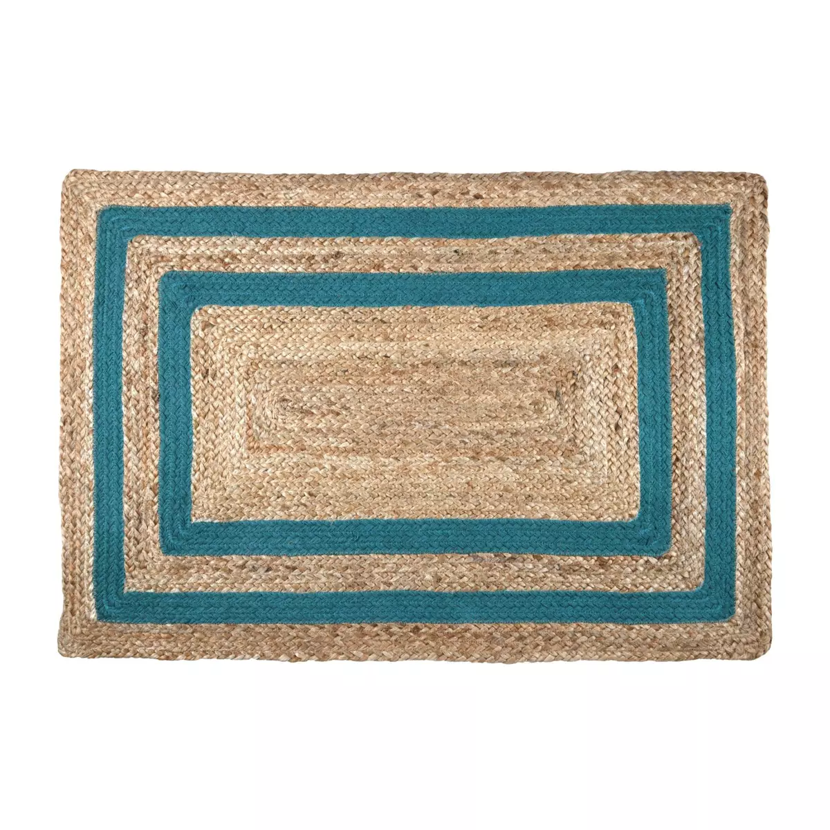 Tapis de salon jute (90 cm) Berry Vert émeraude 1