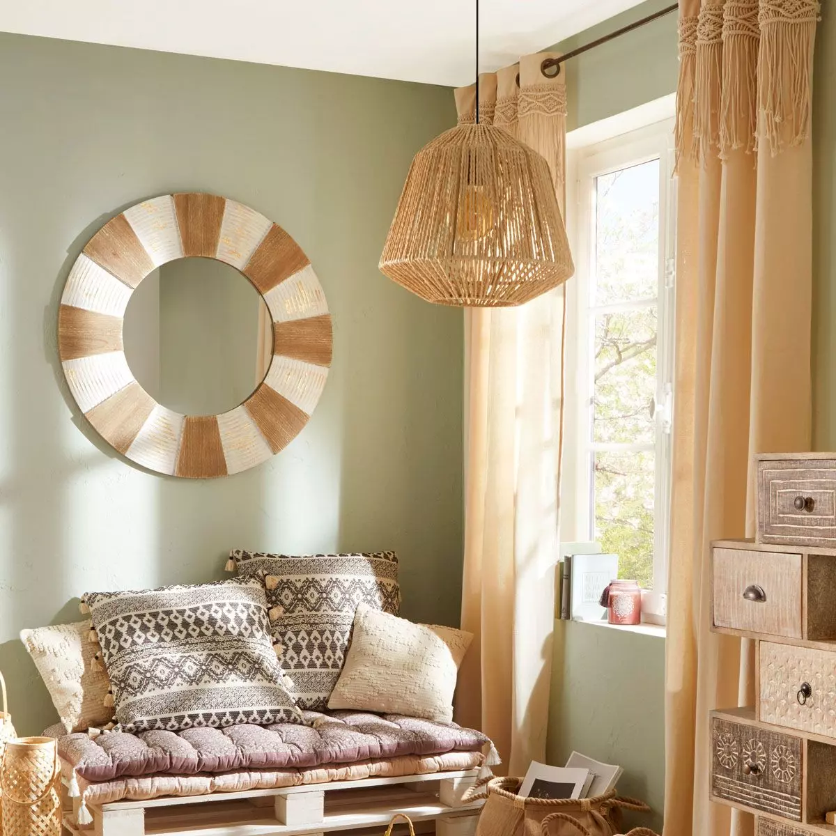 Hanglamp Corde Ethnik (29 cm) Beige 5