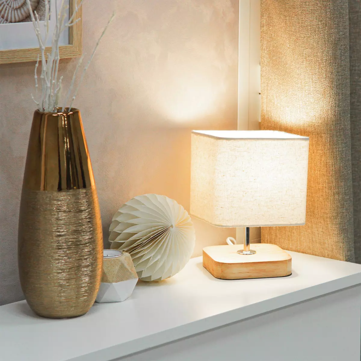 Lámpara de mesa Toxey Marfil 1