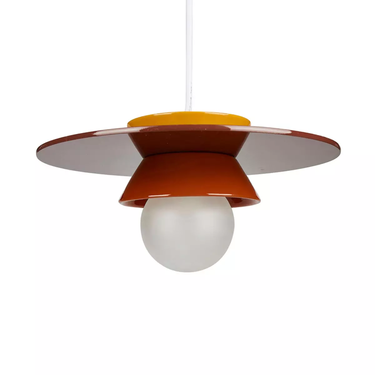 Hangende keramische lamp (D26 cm) Kendama Oranje