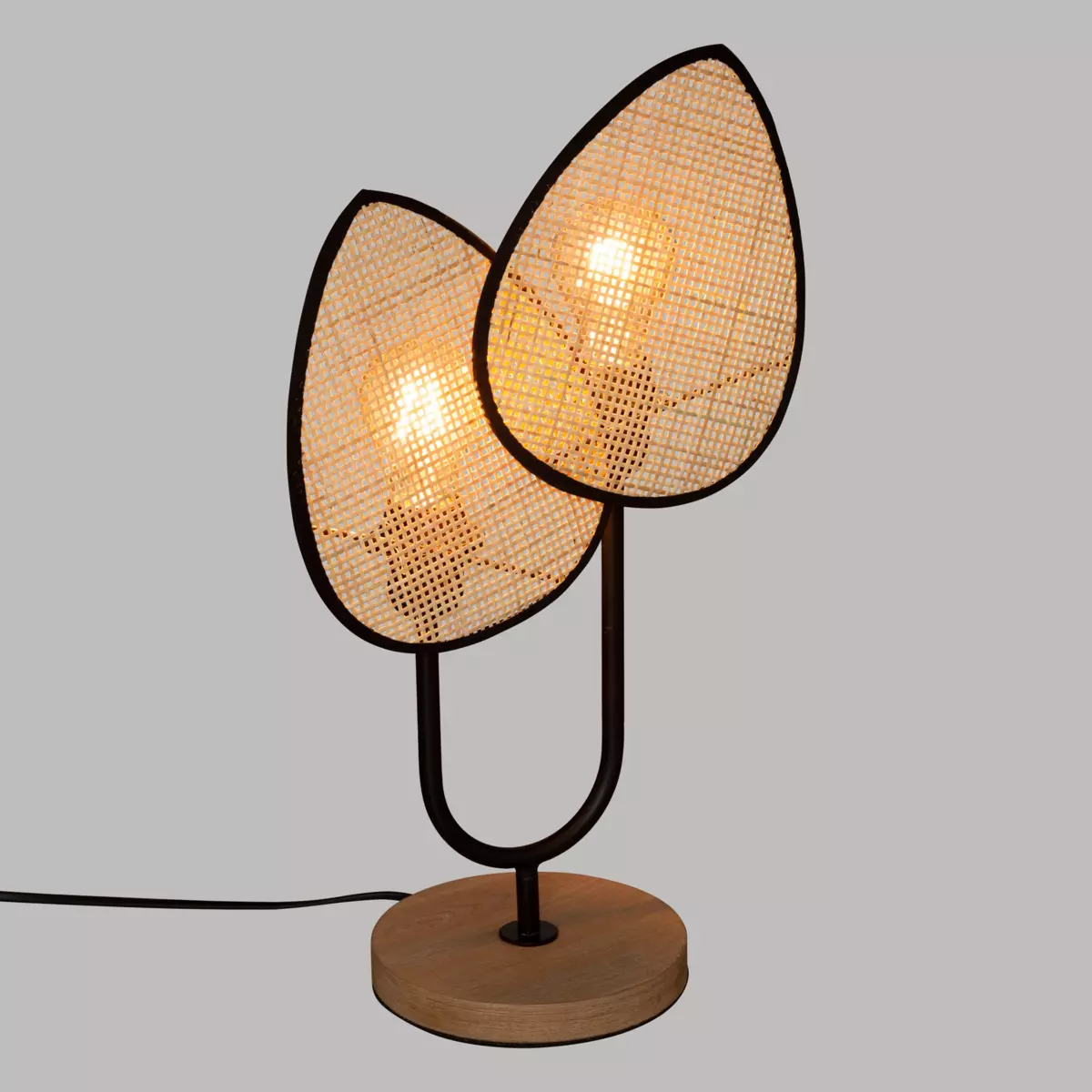 Tischleuchte Rattan Olme Beige 3