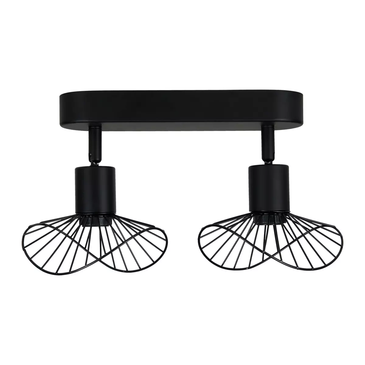 Spotlampe med 2 skærme (L24 cm) Capeline Sort