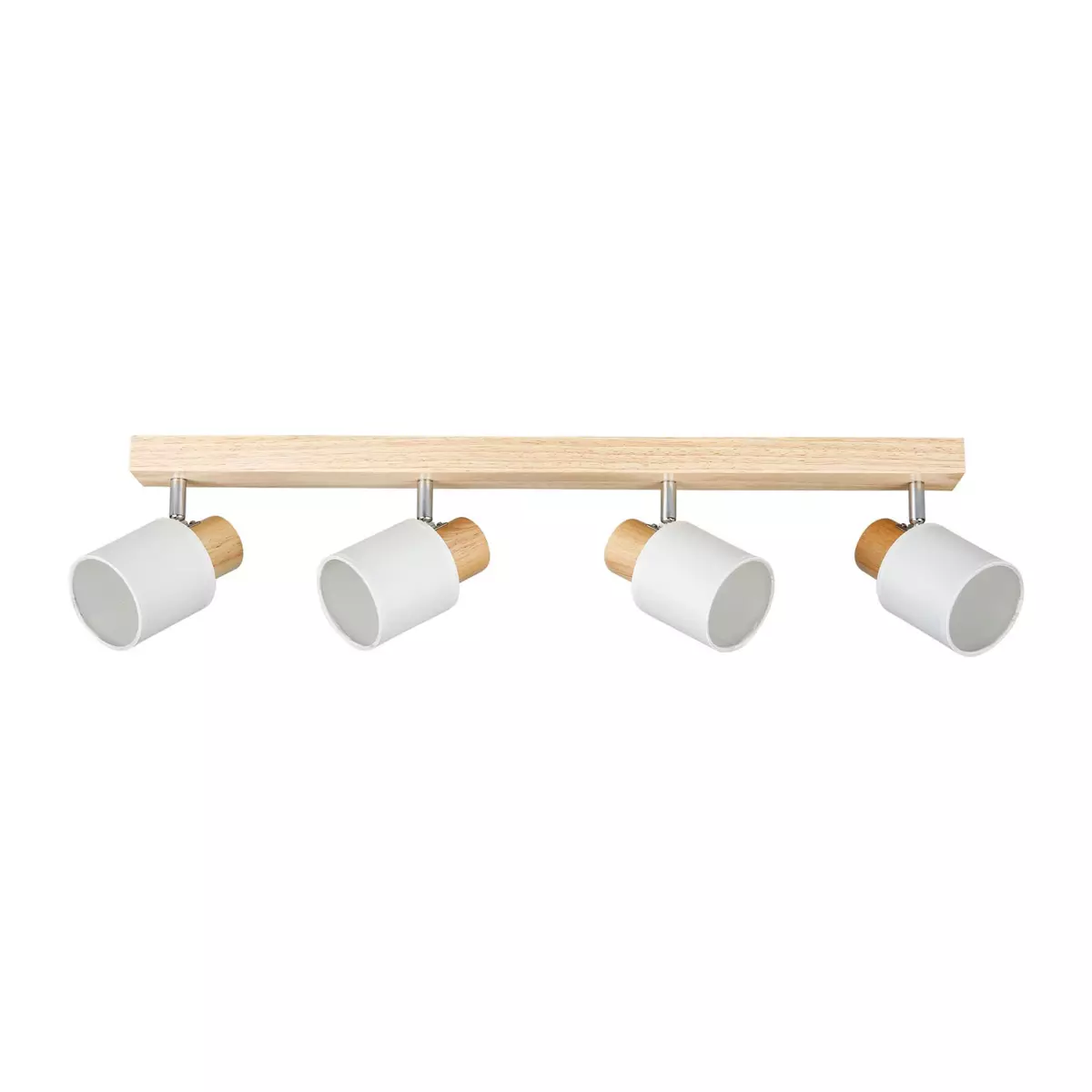 Binario faretti 4 abat-jours Tissu Bianco 1