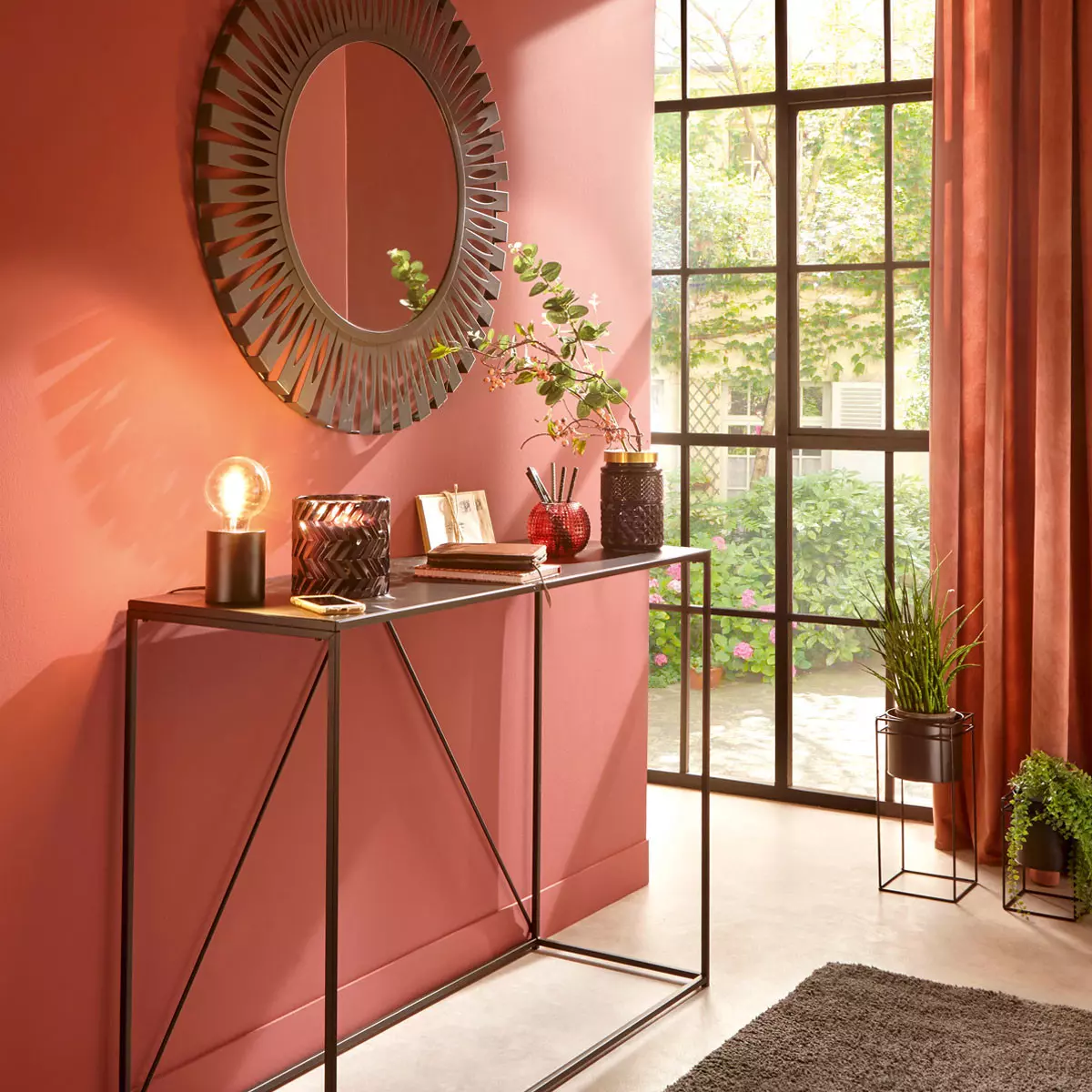 Bordlampe Meral (H10,5 cm) Tube Sort