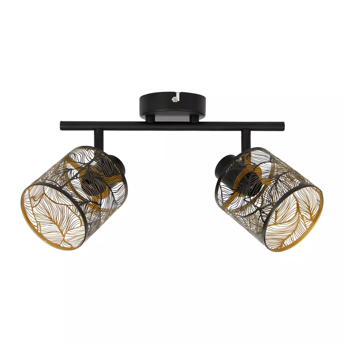 Rampe de spot 2 abat-jours Calathea Noire 1