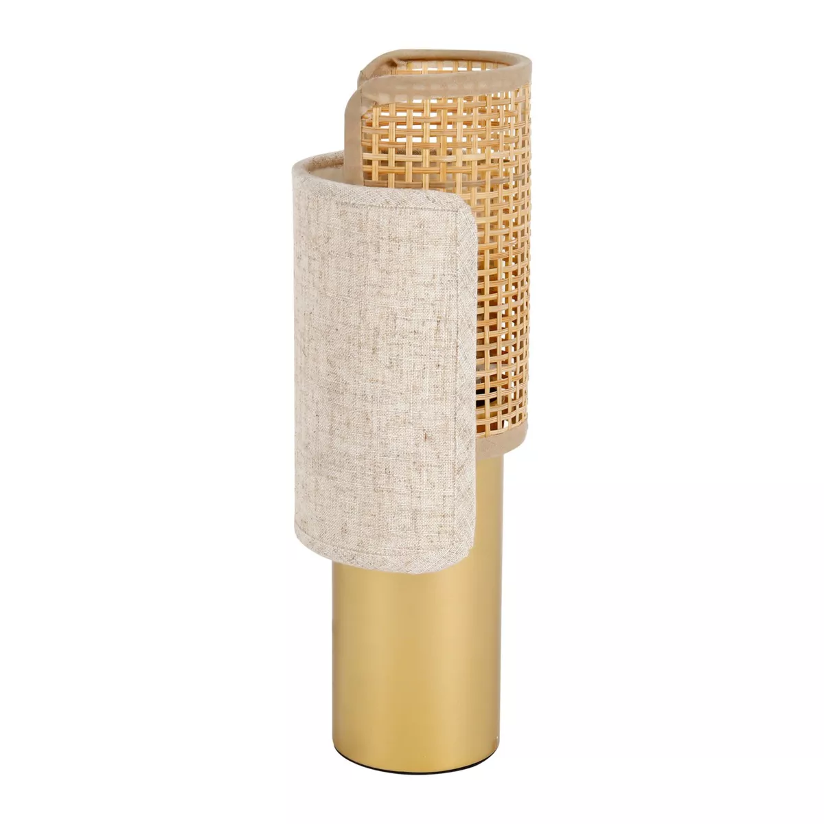 Lampe à poser en métal (H28 cm) Bourgeon Beige et doré