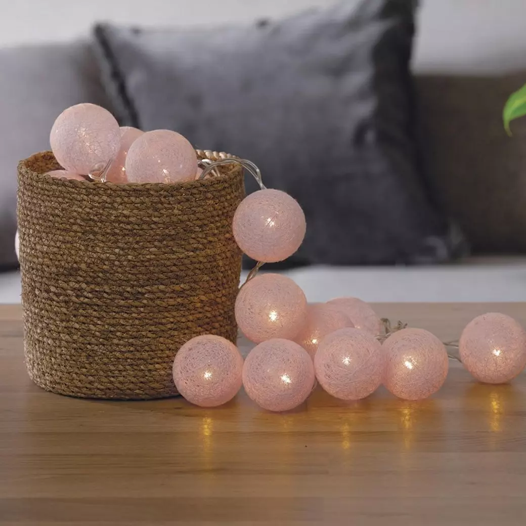 Lichterkette Bobina 20 Kugeln Rosa 1