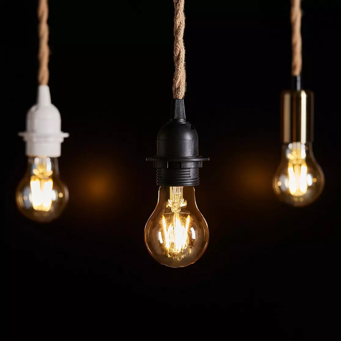 Hangende hennepverlichting (H90 cm) Zwarte Koord
