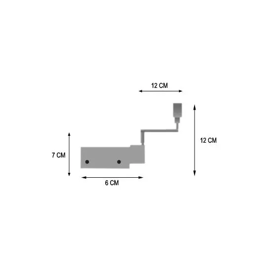 Lot de 2 supports Fix'vit (L180 - D20 mm) Noir 3