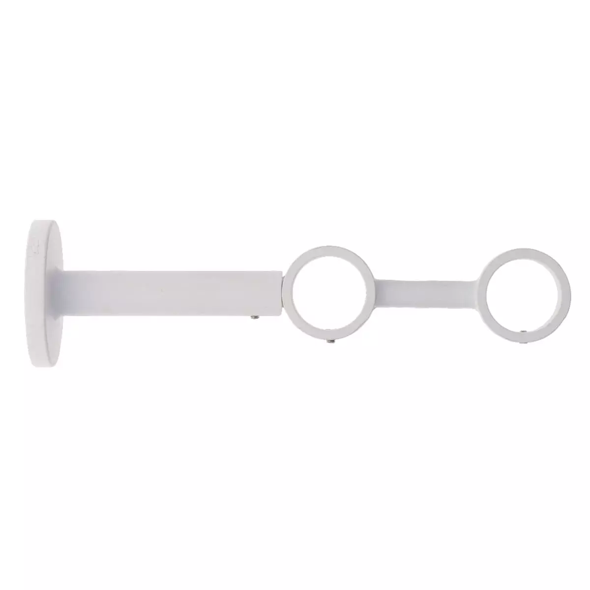 Soporte para barra doble extensible (L190 - 230 / D28) Lino Blanco mate 1