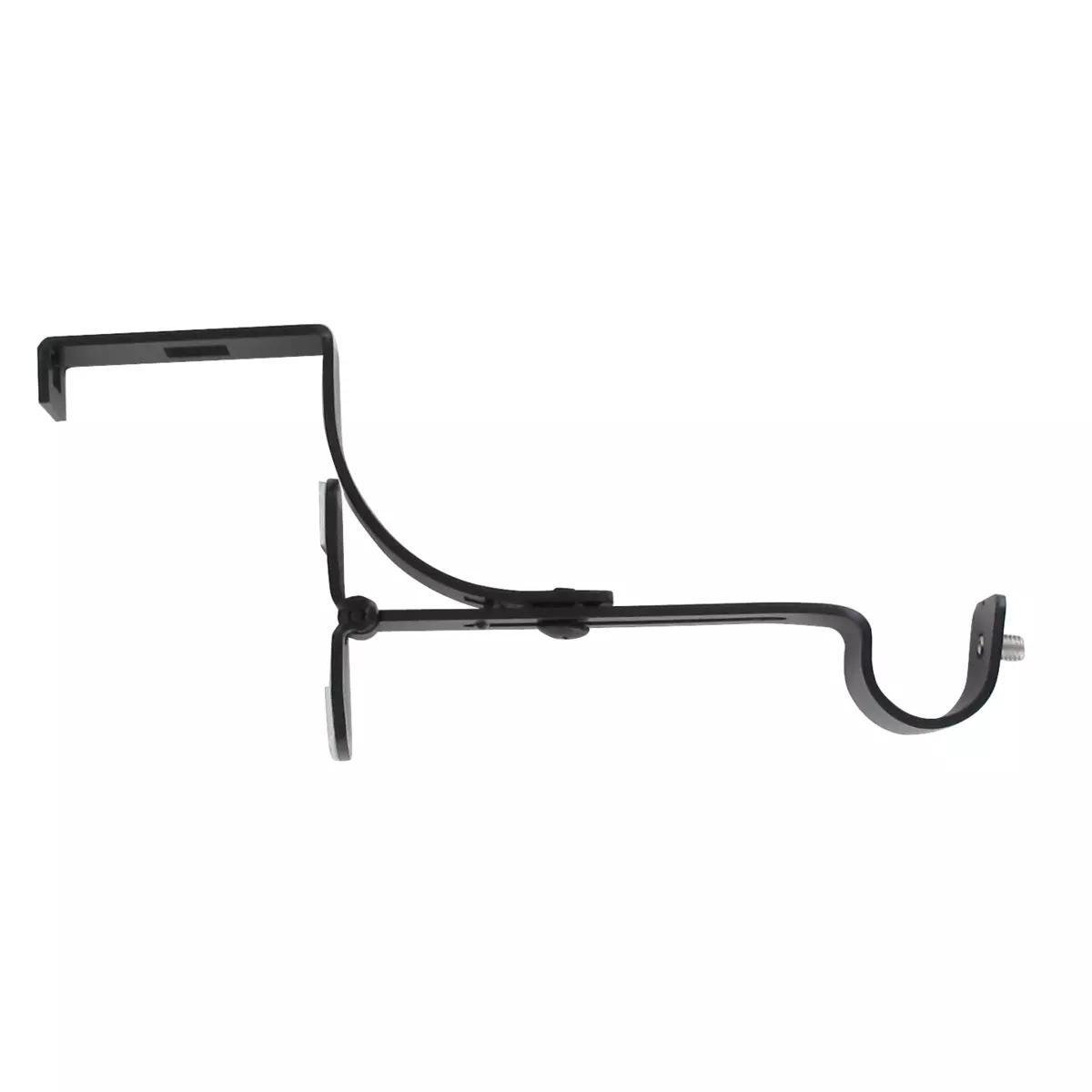 Soporte para barra para cajón de persiana de rollo (L135 / D20 mm) Negro satinado 1