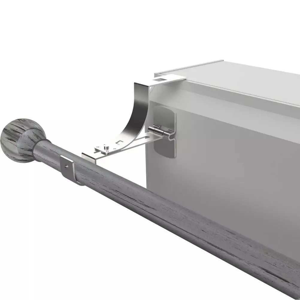 Stangenhalterung für Rollladenkasten (L135 / D20 mm) Satinschwarz