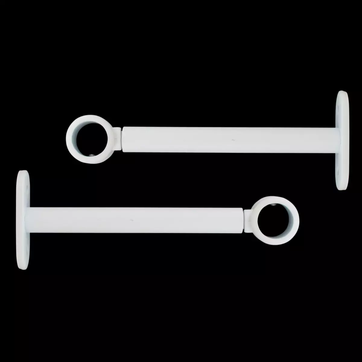 Lot de 2 supports tringles extensibles (L150 - L190 / D20 mm) Jim Blanc mat 1