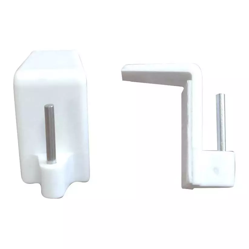 4er set Gardinenstangenhaken selbstklebend spécial PVC Weiß