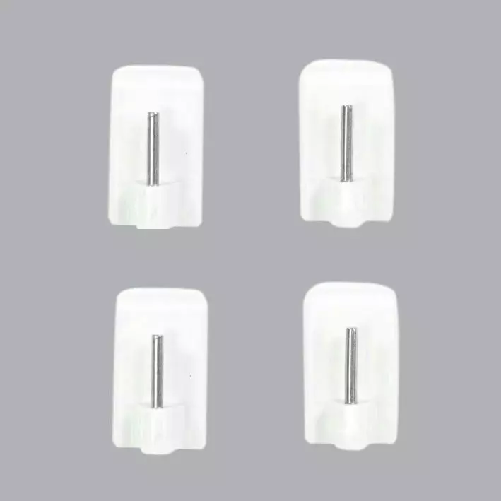 4er set Gardinenstangenhaken selbstklebend spécial PVC Weiß