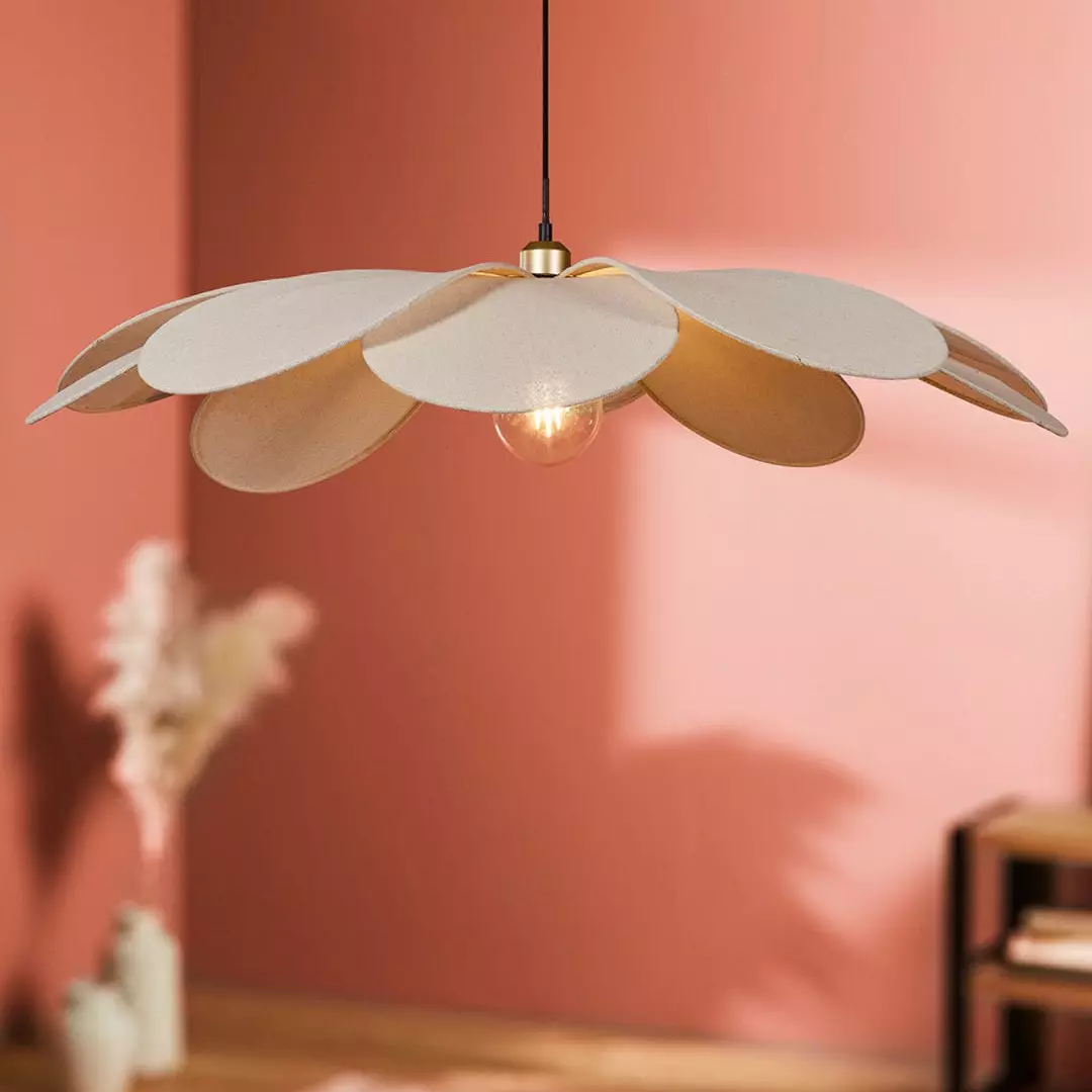 Hanglamp Petaal Linnen (D90 cm) Margaux Beige