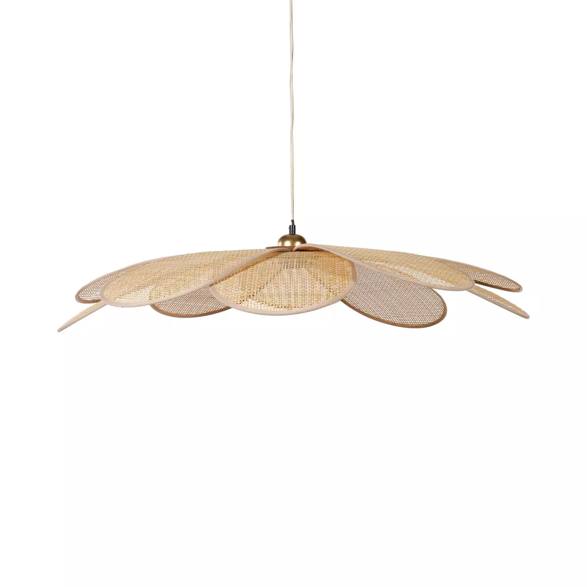 Hängeleuchte aus Bambus Margaux Groß Beige 3