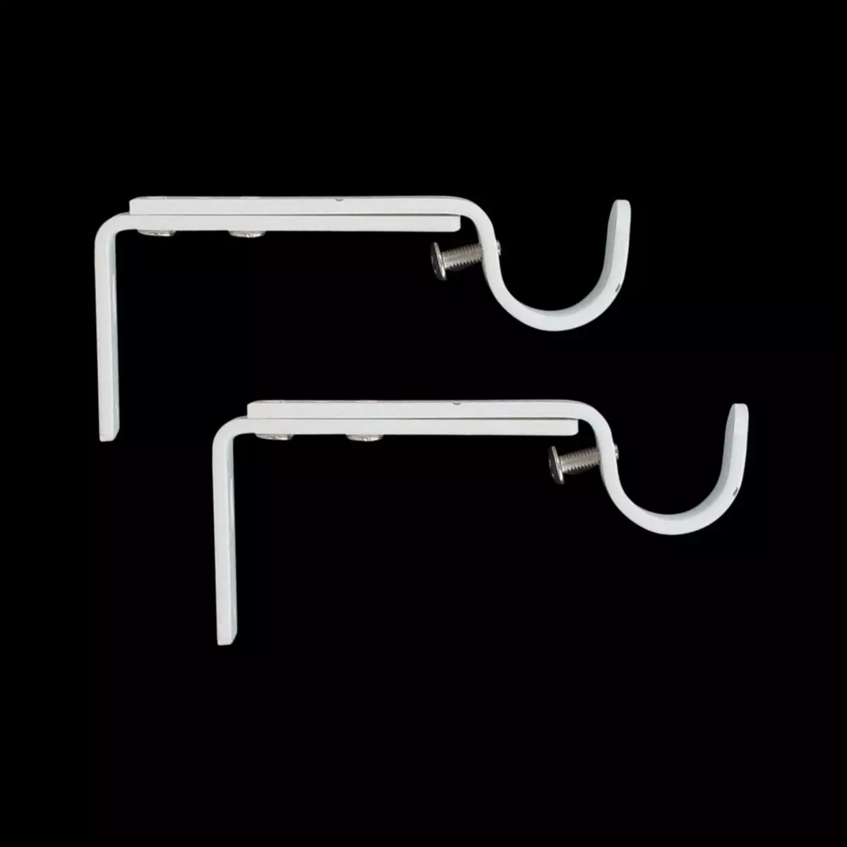 Set di 2 supporti regolabili (L110/L150 cm - Ø20 mm) Bianco opaco 1