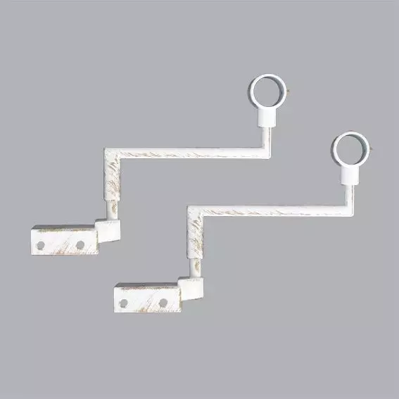 Lot de 2 supports Fix'vit (L180 - D20 mm) Blanc 1