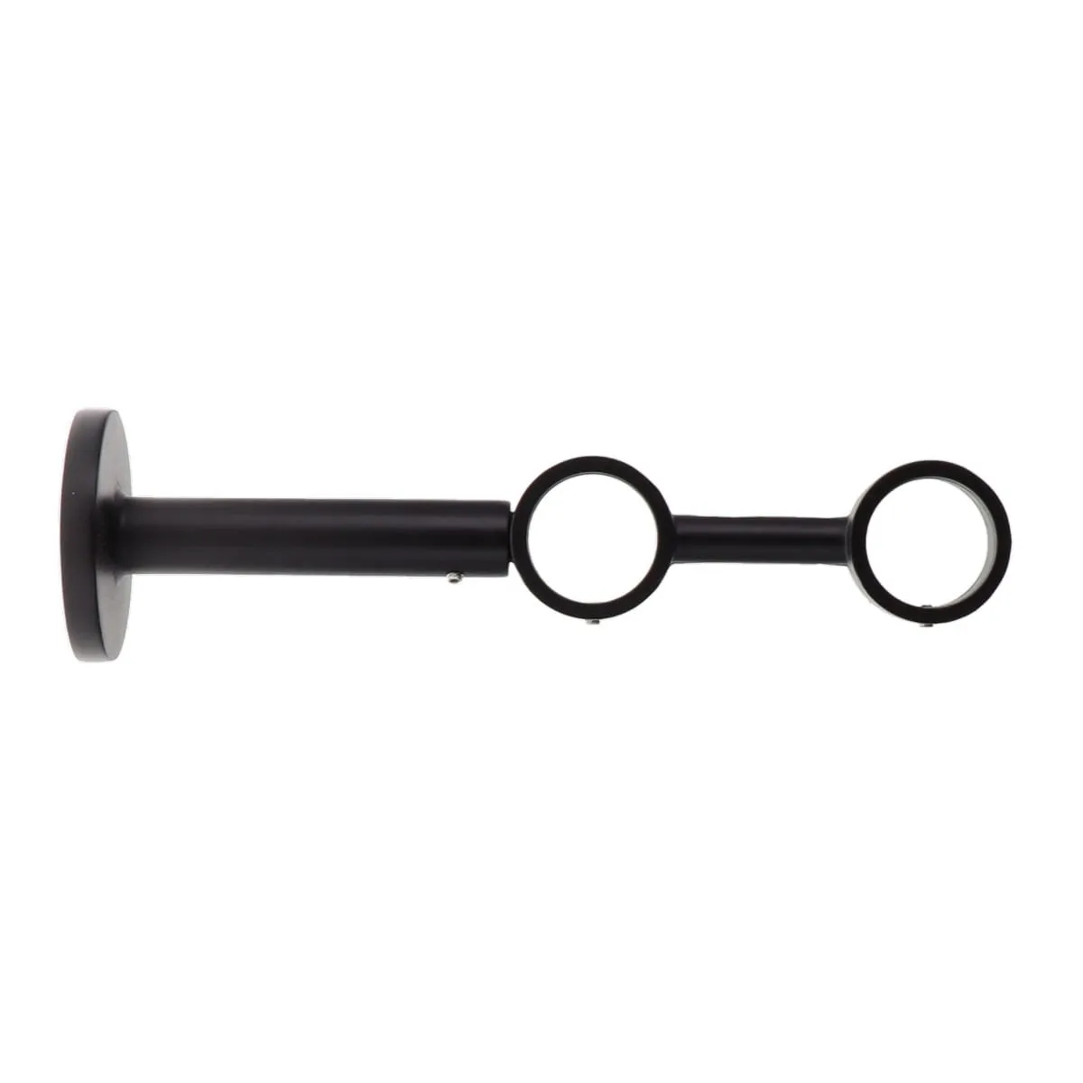 Soporte para barra doble extensible (L190 - 230 / D28) Lino Negro mate 1