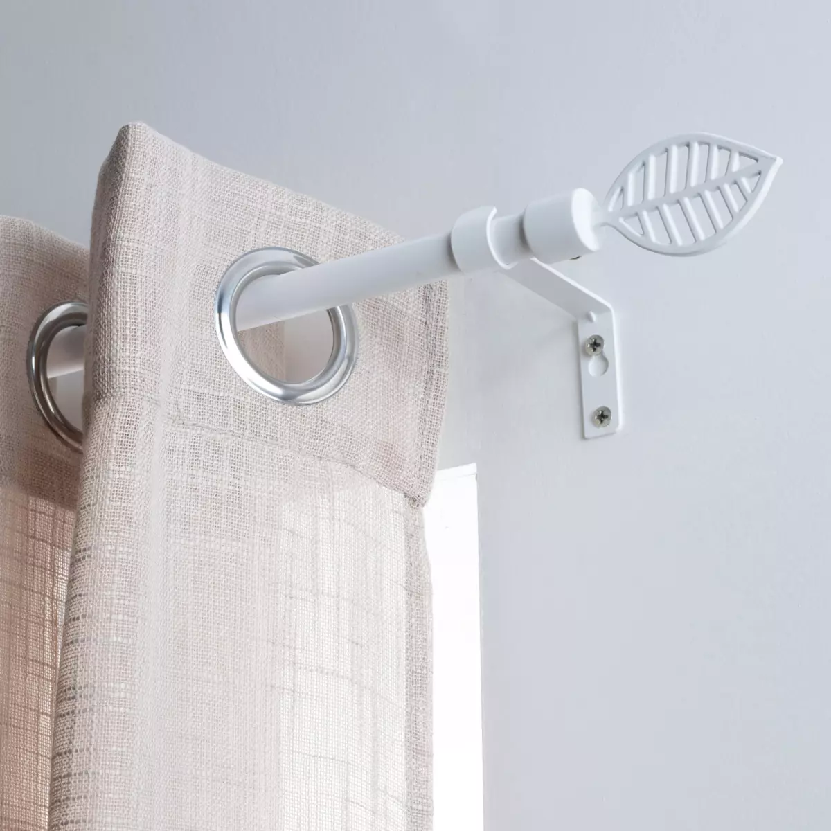 Kit de tringle extensible (L120 - L210 cm / D16 mm) Sevigne Blanc mat 1