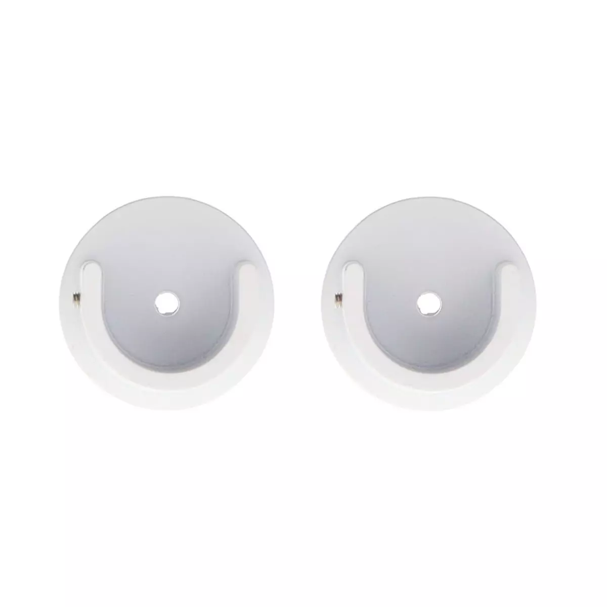 Lot de 2 naissances tringle rideau (D28 mm) Lino Blanc mat 1