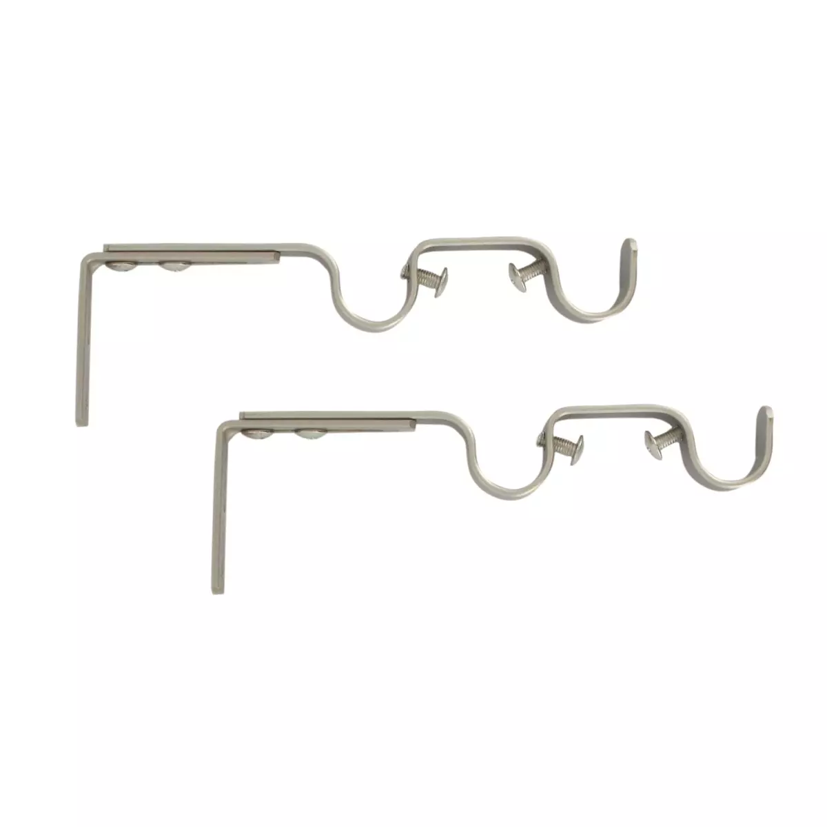 Set di 2 supporti doppi regolabili (L165 - L190/ Ø20 mm) Argento 1