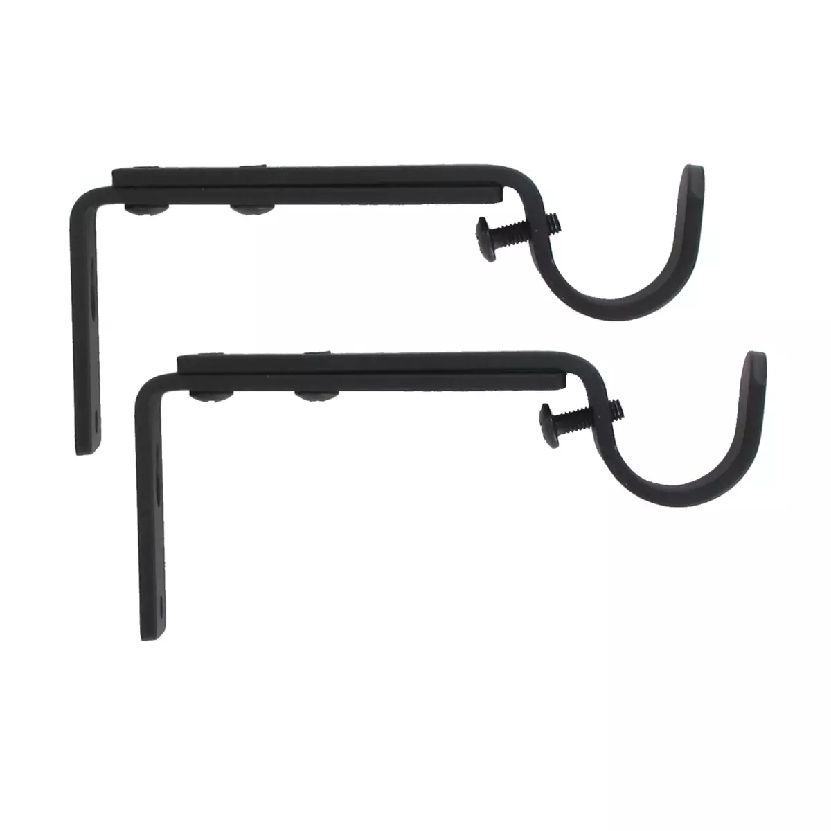 Set di 2 supporti regolabili (L110/L150 cm - Ø20 mm) Nero opaco 1