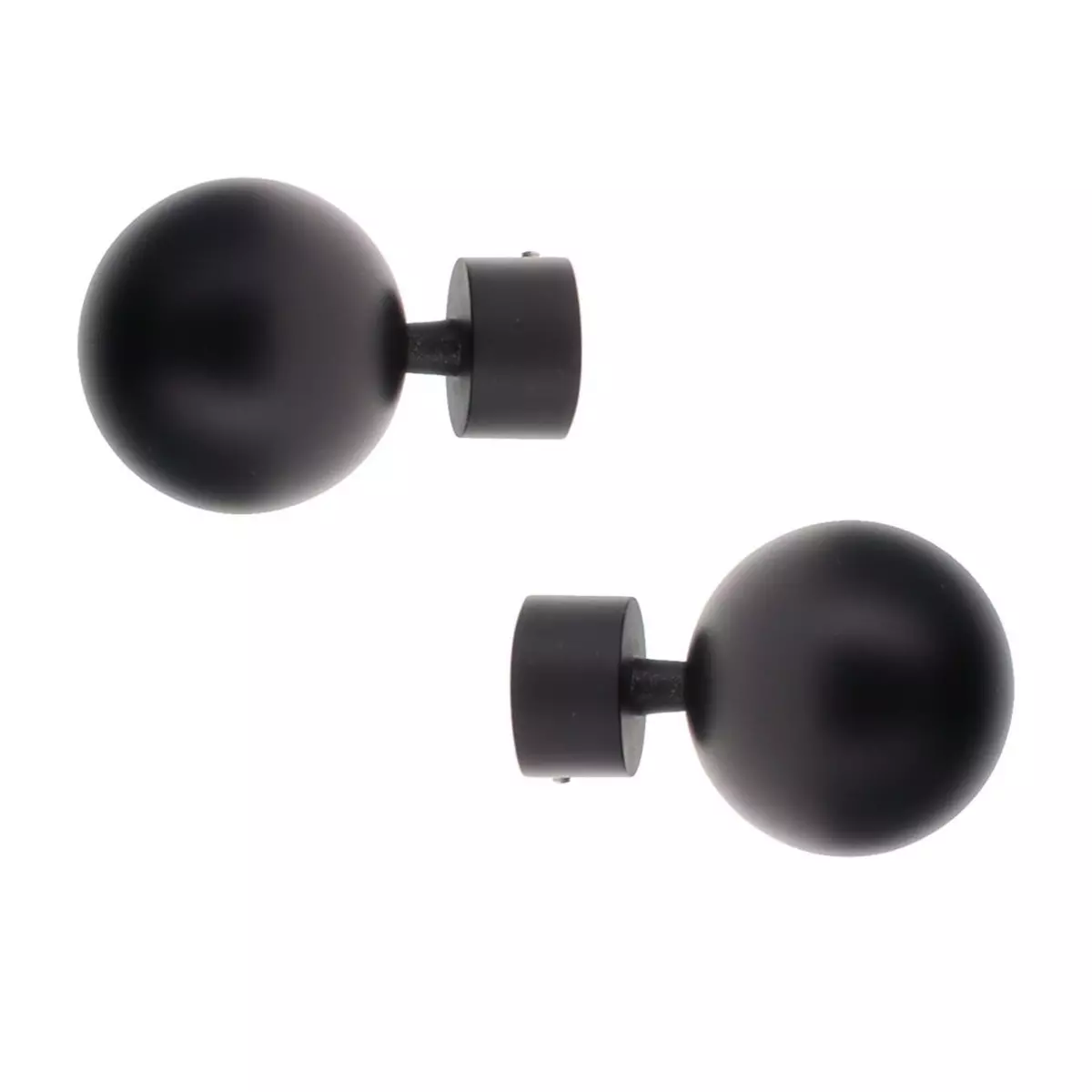 Set di 2 terminali per tenda (D28 mm) Gaia Nero opaco 1