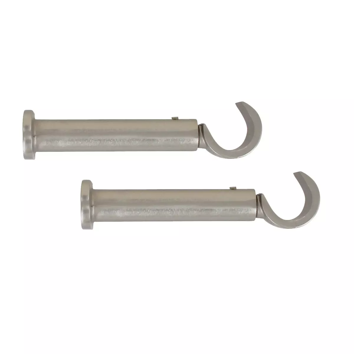 2er Set Vorhangstangenhalter (L90 / D20 mm) Jim gouttière mattes Silber