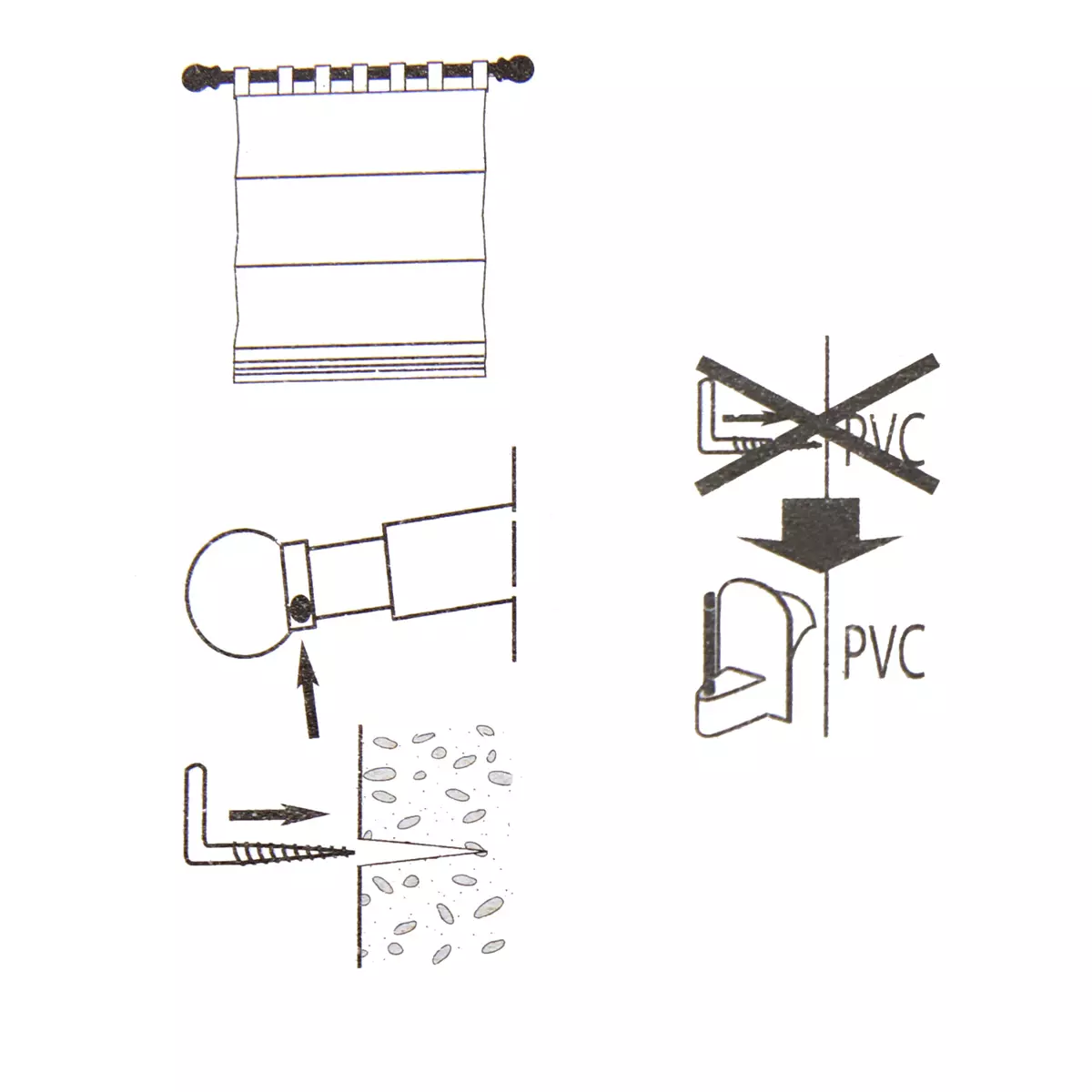 Set van 2 verlengbare ovale gordijnroeden (60 à 80 cm) Wit 3