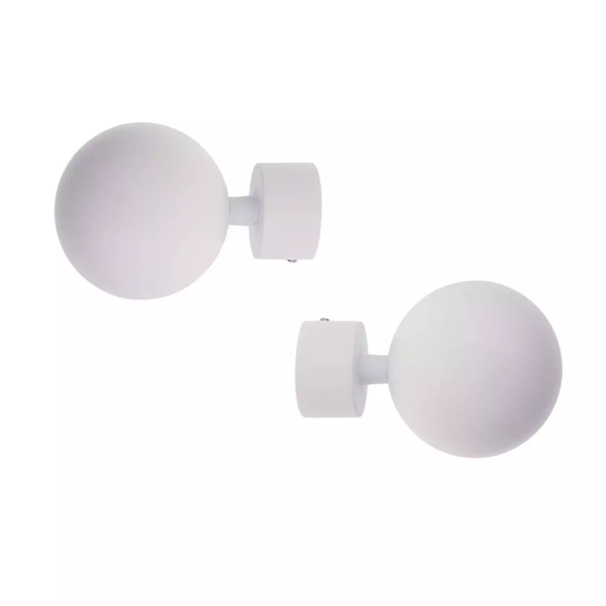 Set di 2 terminali per tenda (D28 mm) Gaia Bianco opaco 1