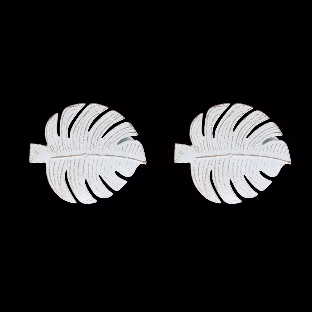 Lot de 2 pinces rideau Acapulco Blanc et or 1