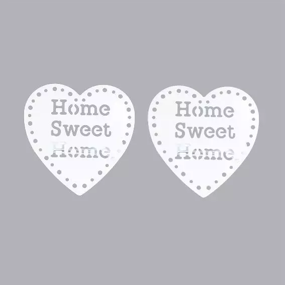 Lot de 2 pinces rideau pivotantes Sweet home Blanc 1