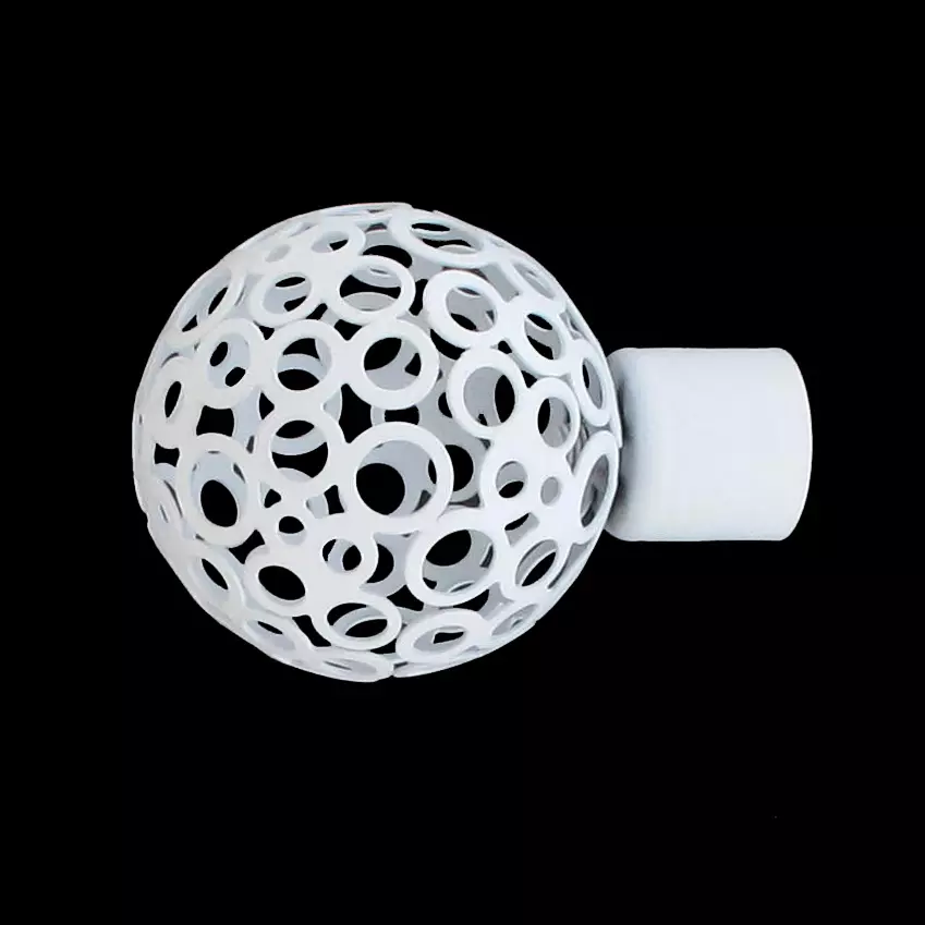 Set di 2 terminali (D20 mm) Boule perforée Bianco opaco 127