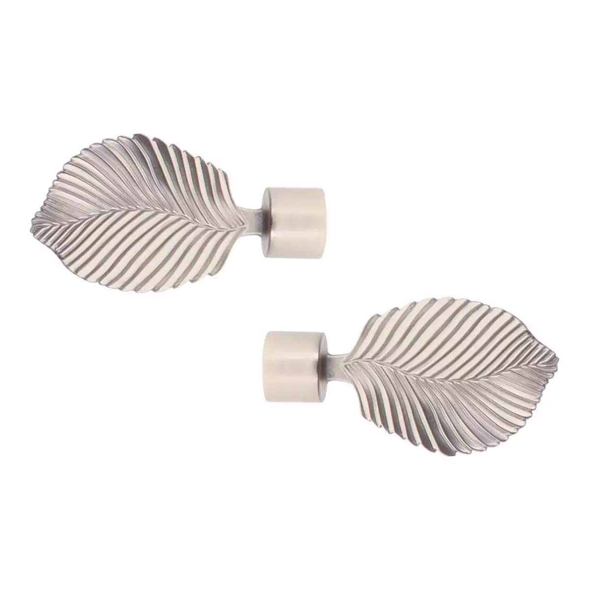 Set di 2 terminali per tenda (D20 mm) Exotica Argento 1