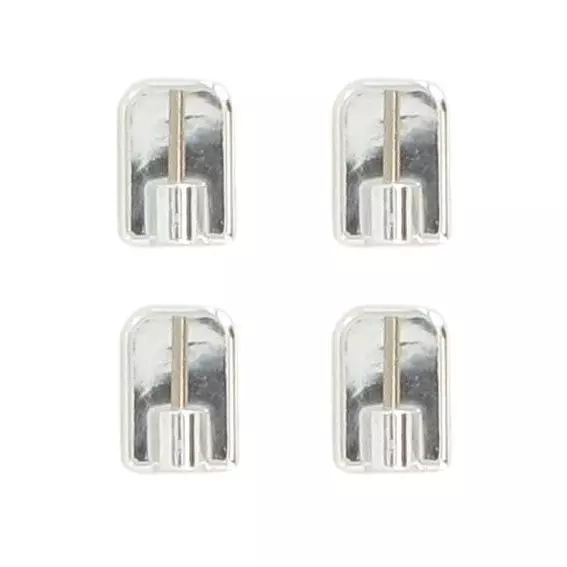 Set di 4 supporti adesivi cromato 1