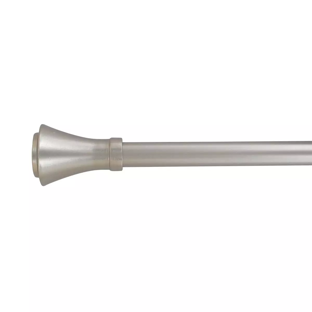 Set ausziehbare Gardinenstange (L210 - L380 cm / D19 mm) Brasserie Silber