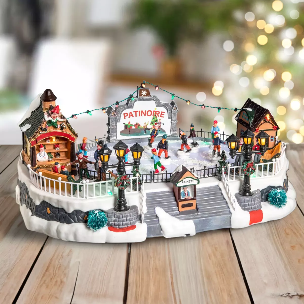 Beleuchtete Weihnachtsdorf-Szene Aspen 1